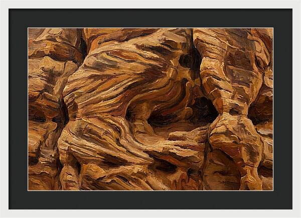 Sandstone Striations In Warm Tones