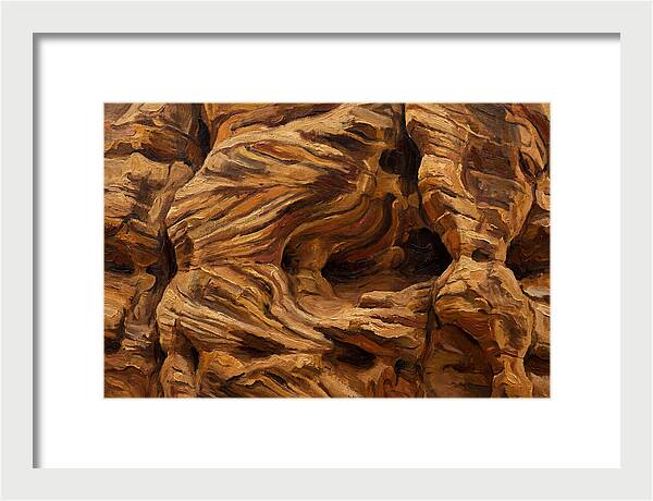 Sandstone Striations In Warm Tones