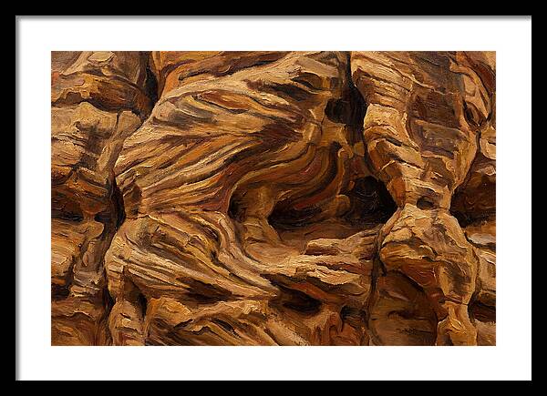 Sandstone Striations In Warm Tones