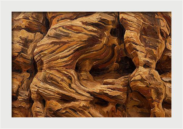 Sandstone Striations In Warm Tones