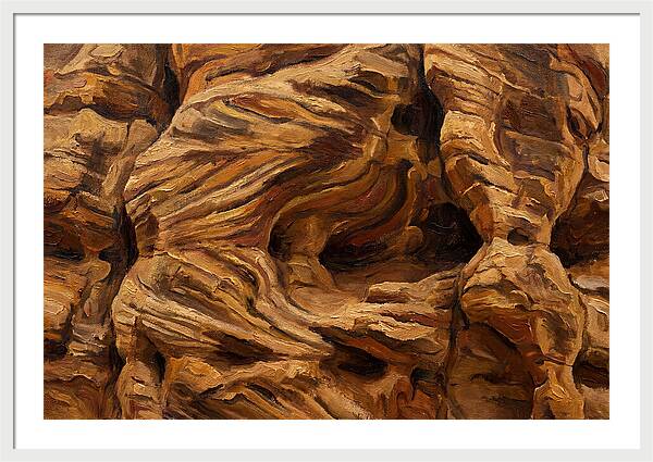 Sandstone Striations In Warm Tones