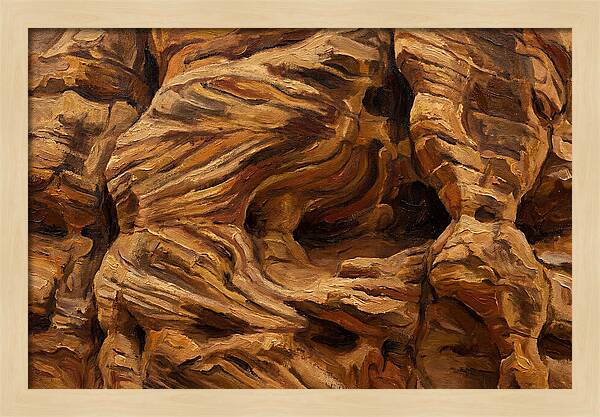Sandstone Striations In Warm Tones