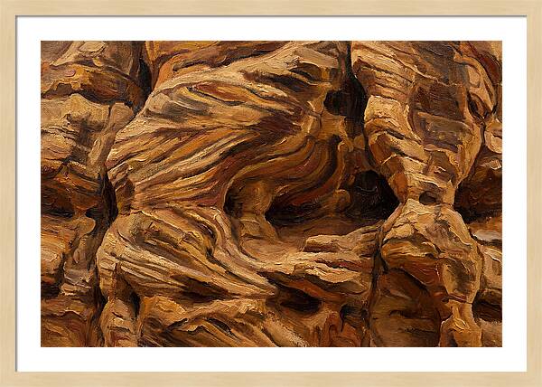 Sandstone Striations In Warm Tones