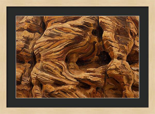 Sandstone Striations In Warm Tones