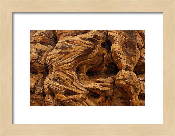 Sandstone Striations In Warm Tones
