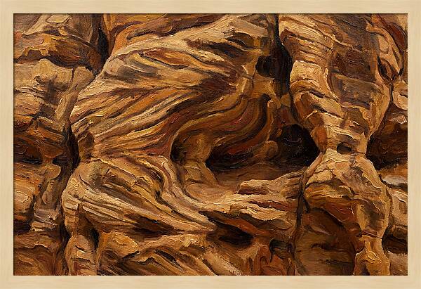 Sandstone Striations In Warm Tones