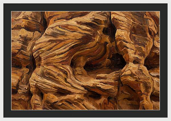 Sandstone Striations In Warm Tones