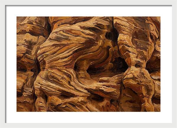 Sandstone Striations In Warm Tones