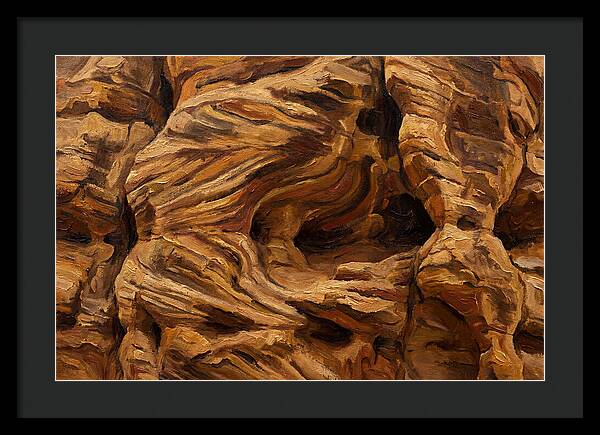 Sandstone Striations In Warm Tones
