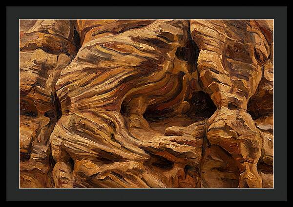 Sandstone Striations In Warm Tones