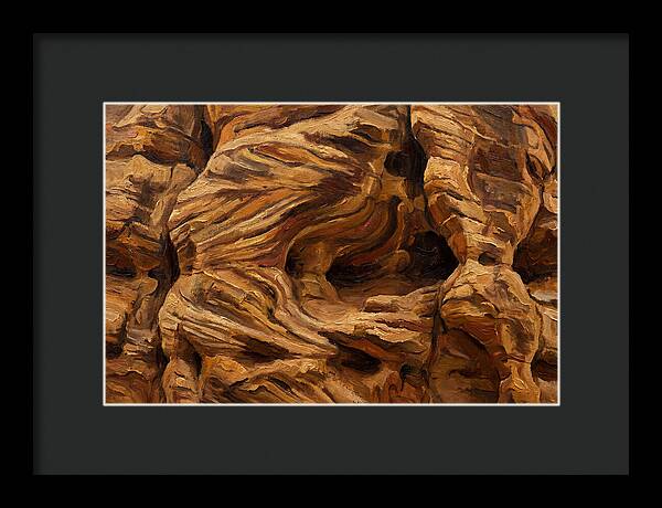 Sandstone Striations In Warm Tones