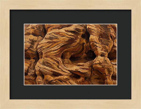 Sandstone Striations In Warm Tones