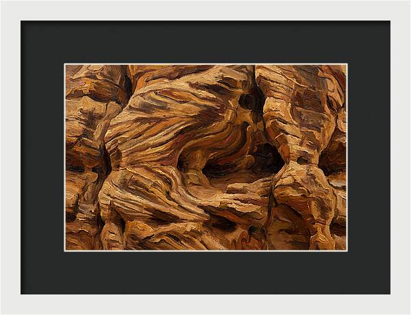 Sandstone Striations In Warm Tones