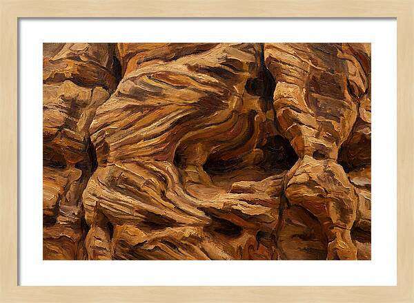 Sandstone Striations In Warm Tones