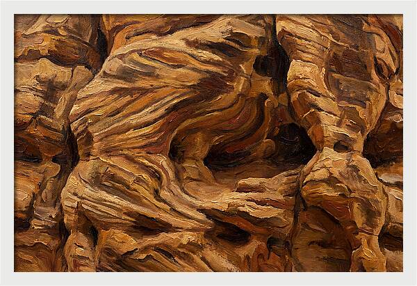 Sandstone Striations In Warm Tones