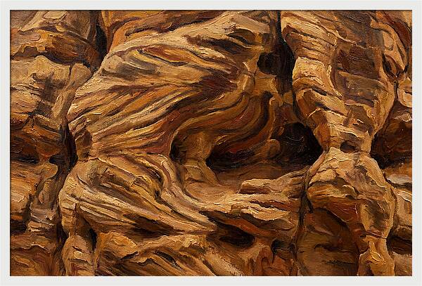 Sandstone Striations In Warm Tones