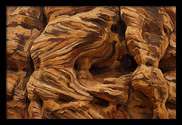 Sandstone Striations In Warm Tones