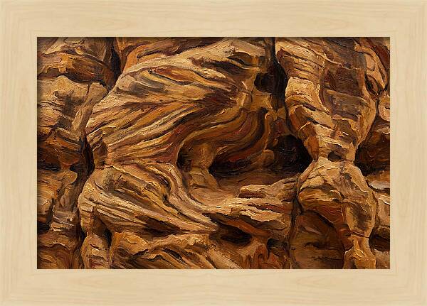 Sandstone Striations In Warm Tones