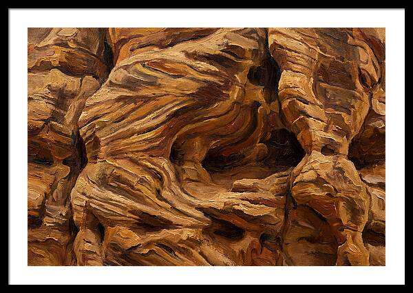 Sandstone Striations In Warm Tones