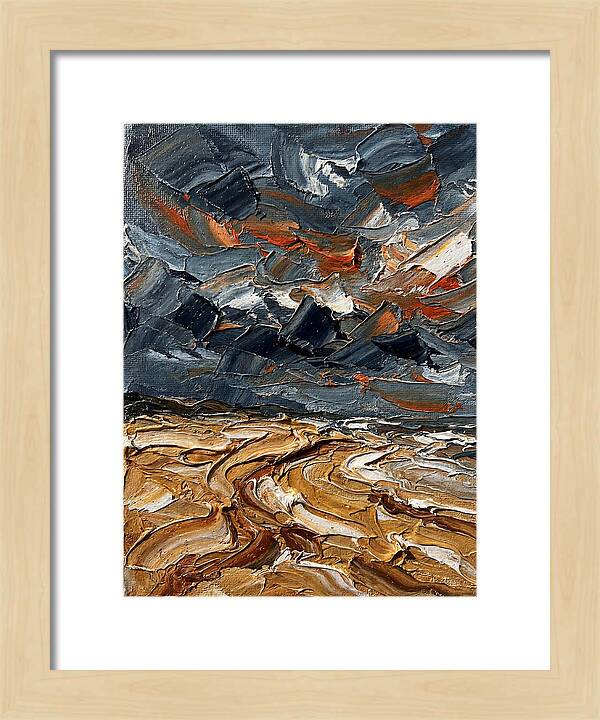 Sandy Beach Under Stormy Skies
