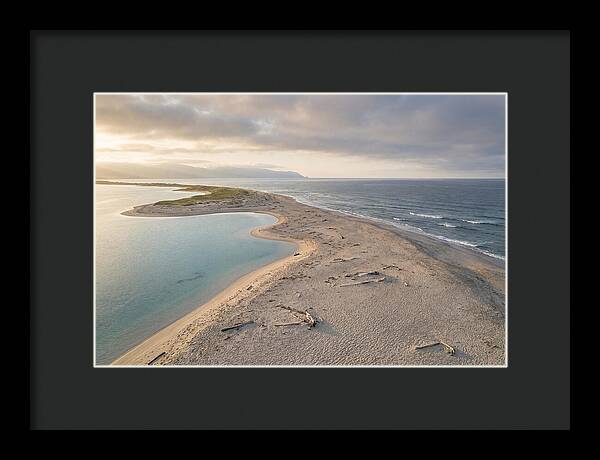 Sandy Spit Between Ocean And Lagoon