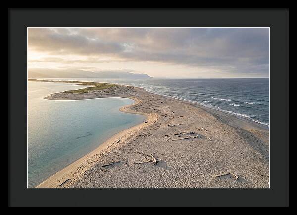 Sandy Spit Between Ocean And Lagoon