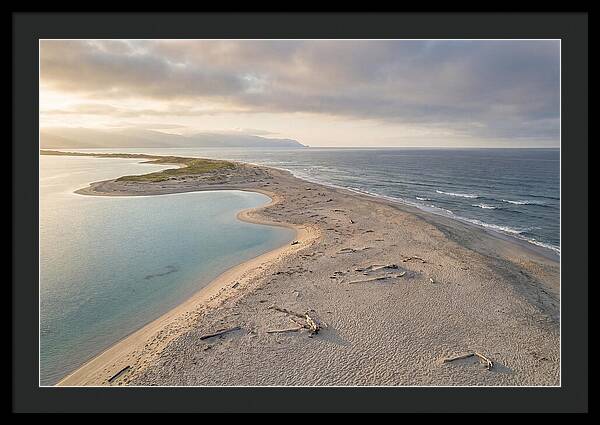 Sandy Spit Between Ocean And Lagoon