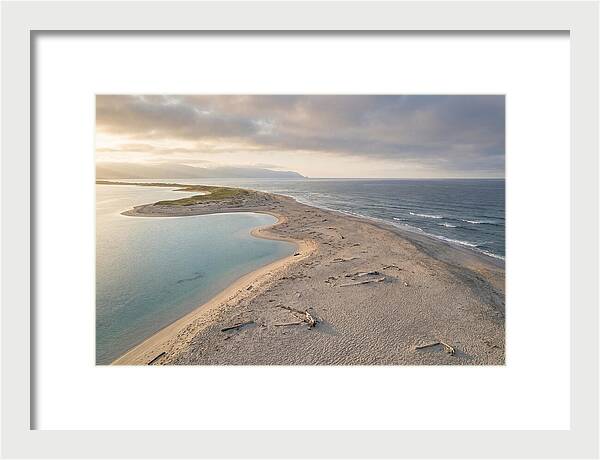 Sandy Spit Between Ocean And Lagoon