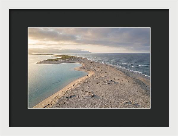 Sandy Spit Between Ocean And Lagoon