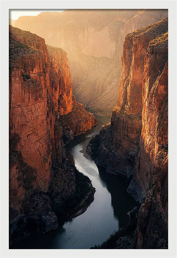 Santa Elena Canyon At Golden Hour