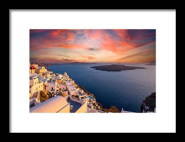 Santorini Caldera Sunset View
