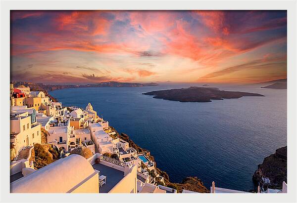 Santorini Caldera Sunset View