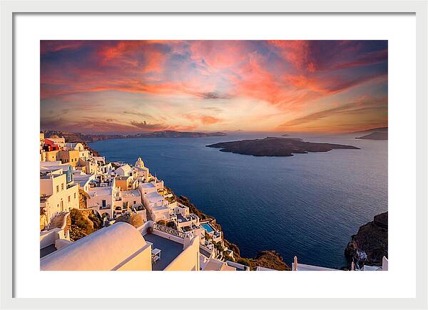 Santorini Caldera Sunset View