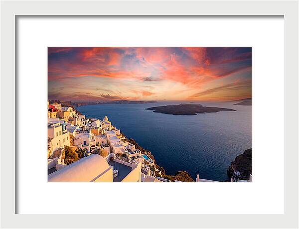 Santorini Caldera Sunset View