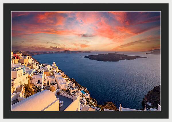 Santorini Caldera Sunset View