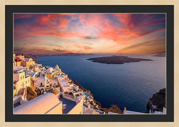 Santorini Caldera Sunset View