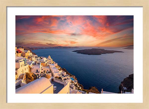 Santorini Caldera Sunset View