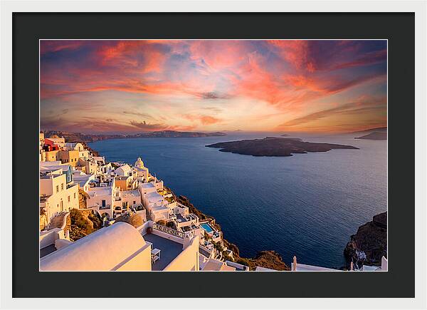 Santorini Caldera Sunset View