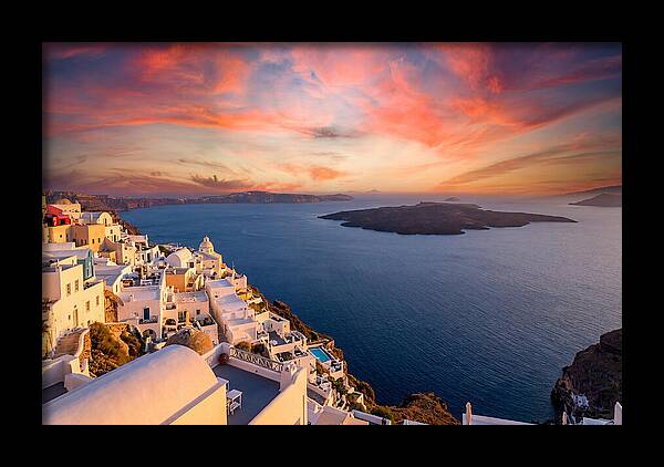 Santorini Caldera Sunset View
