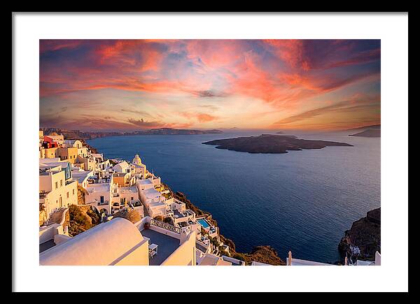 Santorini Caldera Sunset View