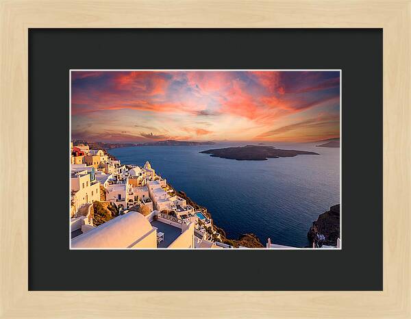 Santorini Caldera Sunset View
