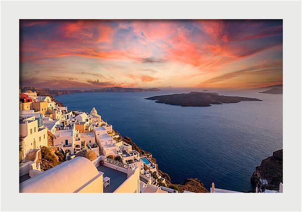 Santorini Caldera Sunset View