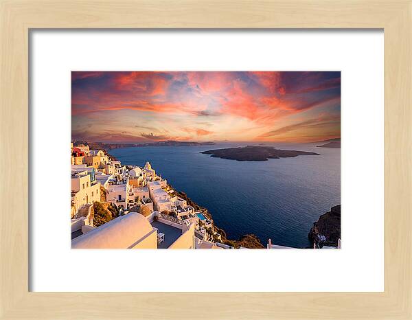 Santorini Caldera Sunset View