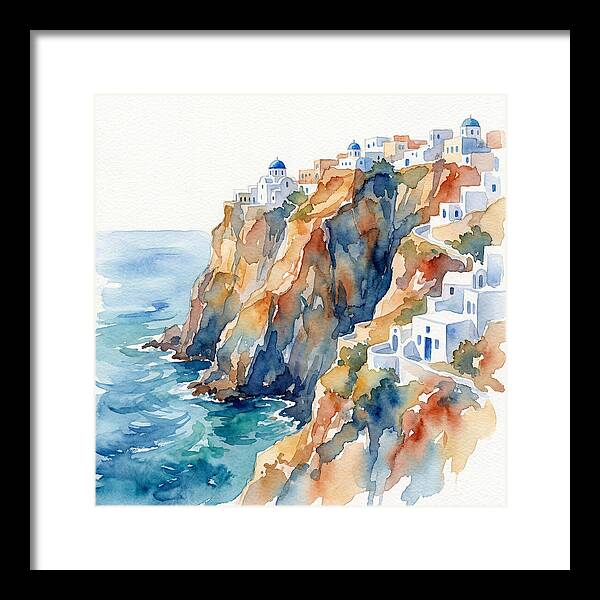 Santorini Cliff Serenity