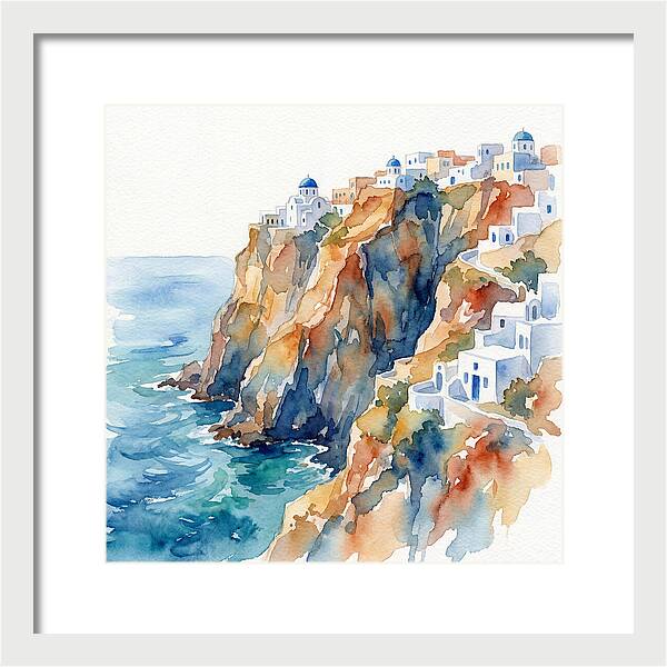 Santorini Cliff Serenity