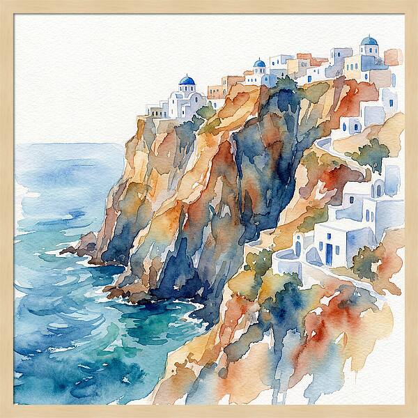 Santorini Cliff Serenity