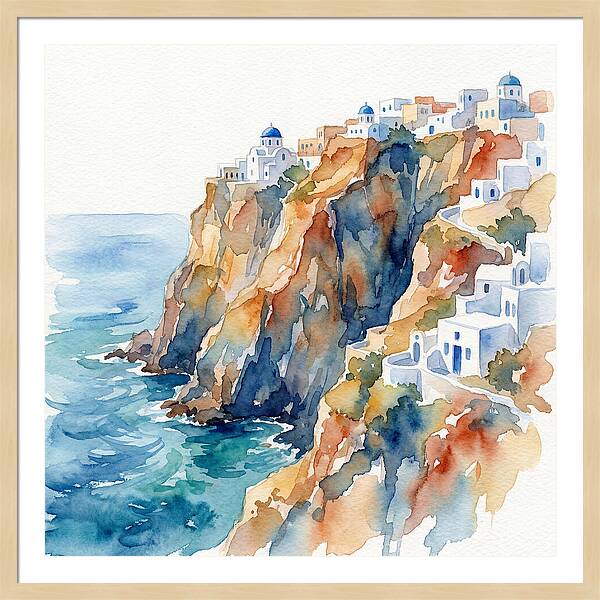 Santorini Cliff Serenity