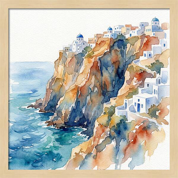 Santorini Cliff Serenity