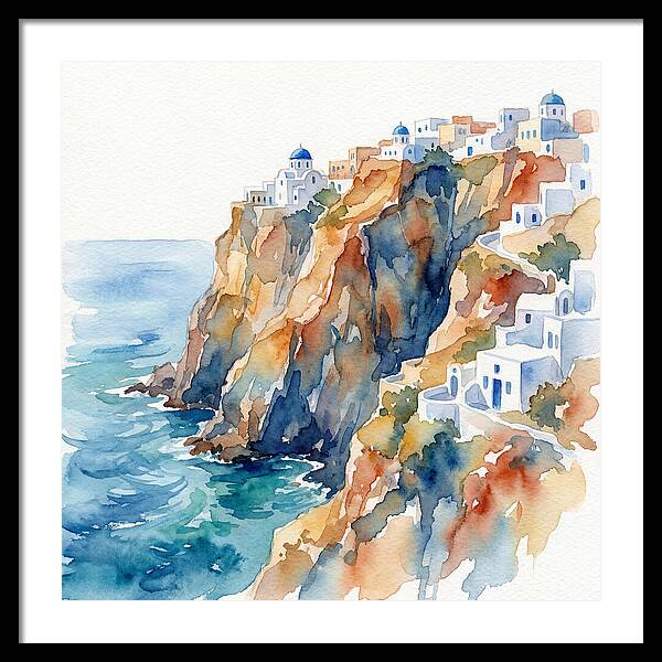 Santorini Cliff Serenity