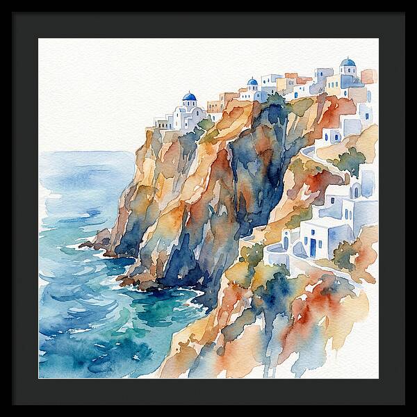 Santorini Cliff Serenity